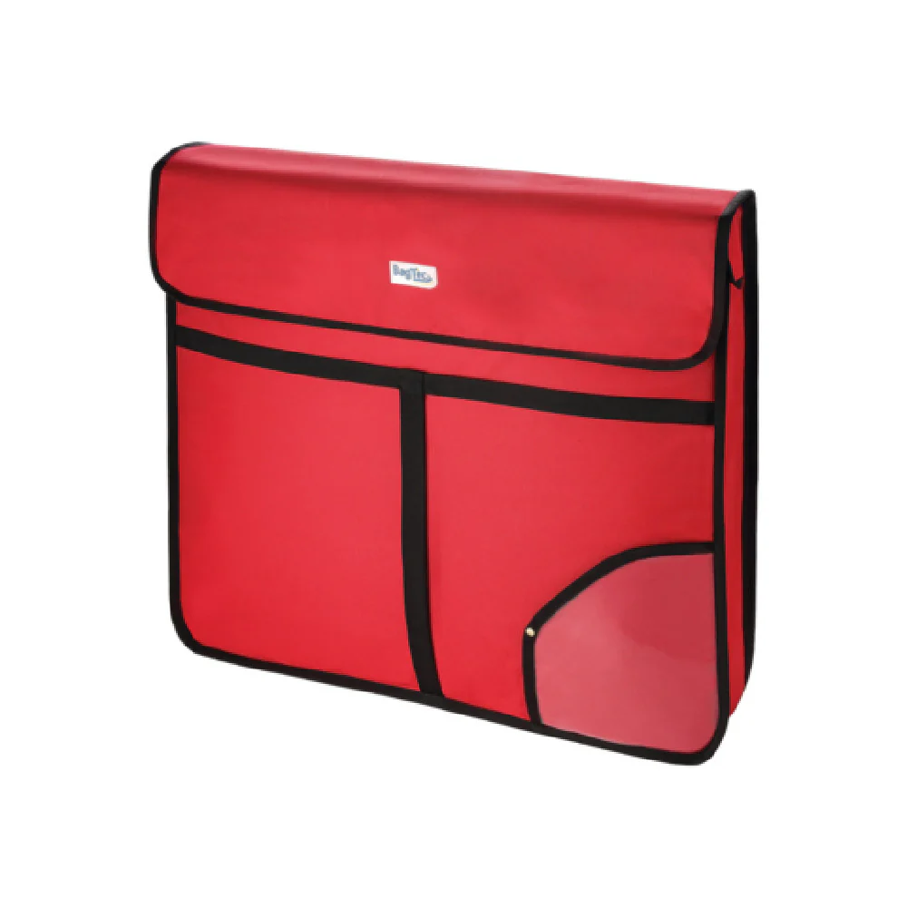 CAC China BTPZ-0524R 24 Inch Insulated Pizza Delivery Bag Nylon Red CAC China BTPZ-0524R 24 Inch Insulated Pizza Delivery Bag Nylon Red