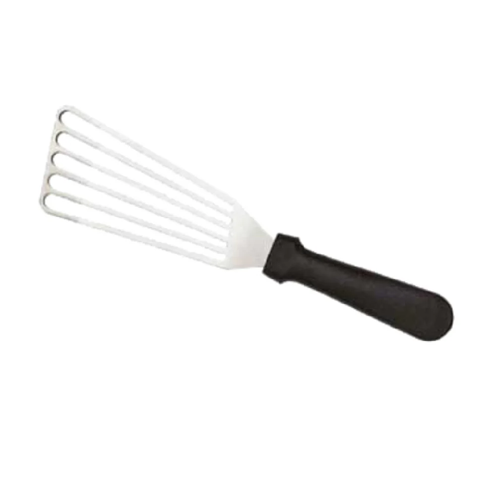 American Metalcraft PSFSP 6-1/2 Inch Blade Slotted Turners Black Polypropylene Handle Stainless Steel