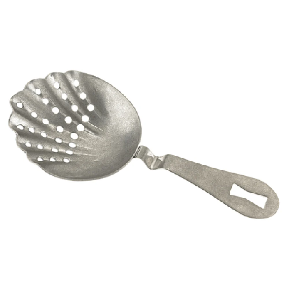 Mercer Culinary M37029VN 7 Inch Julep Strainer Scalloped Vintage Finish Stainless Steel Mercer Culinary M37029VN 7 Inch Julep Strainer Scalloped Vintage Finish Stainless Steel