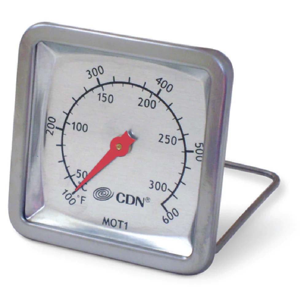 CDN MOT1 1-3/4 Inch Dial Oven Thermometer 100 to 600°F Multi-Mount Stainless Steel