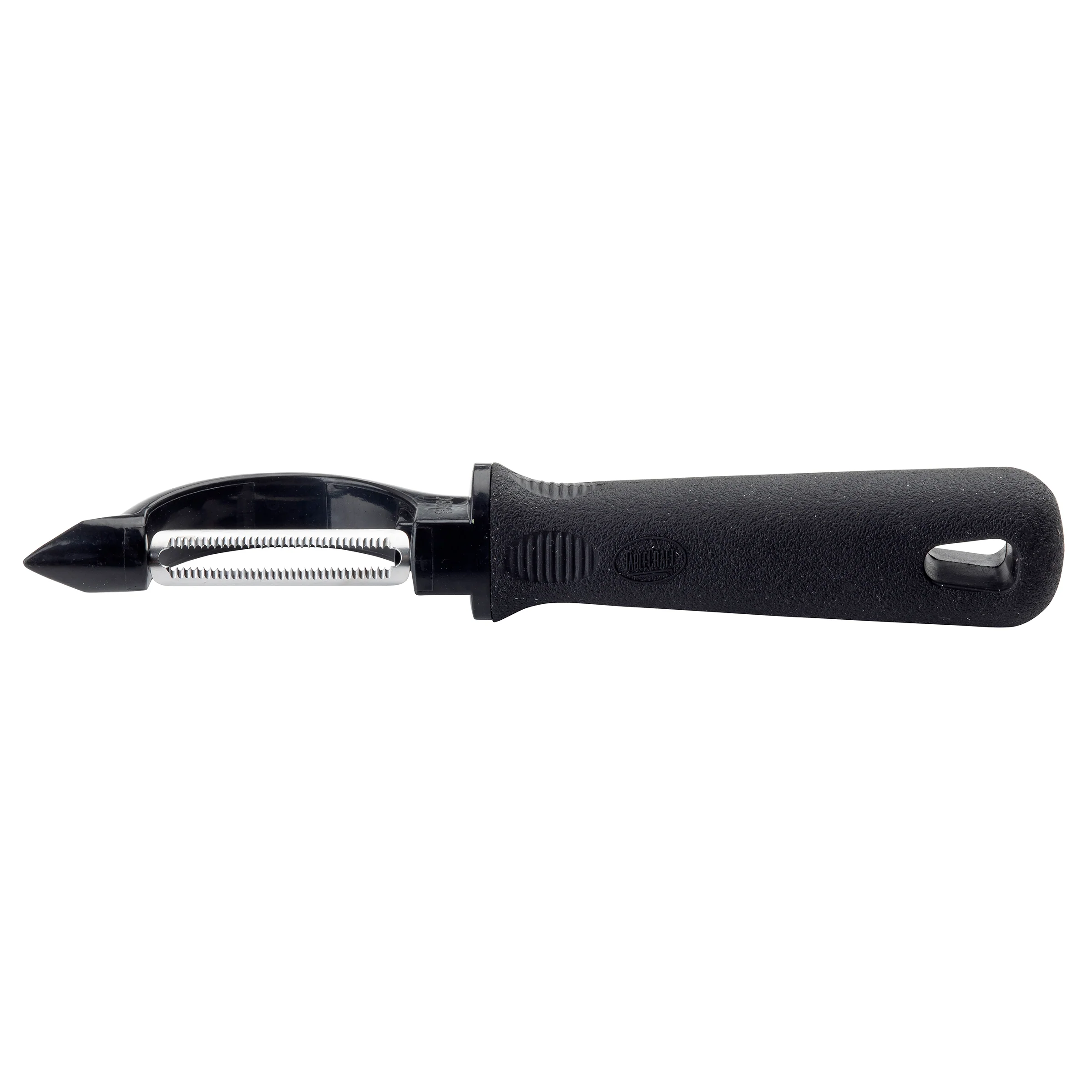 Tablecraft 10980 7-1/2 Inch Perfect Grip Straight Peeler Serrated Edge Stainless Steel Tablecraft 10980 7-1/2 Inch Perfect Grip Straight Peeler Serrated Edge Stainless Steel