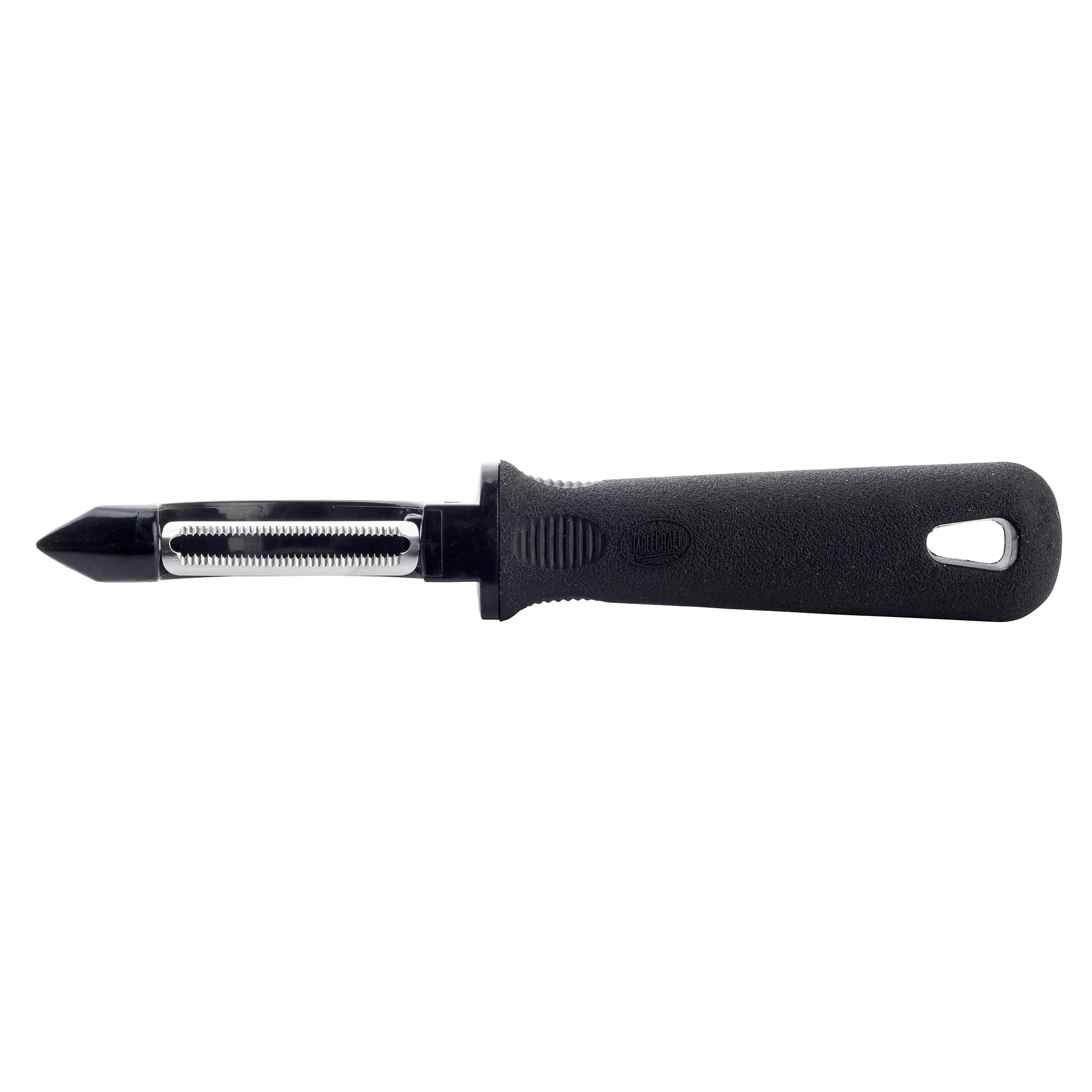 Tablecraft 10980 7-1/2 Inch Perfect Grip Straight Peeler Serrated Edge Stainless Steel Tablecraft 10980 7-1/2 Inch Perfect Grip Straight Peeler Serrated Edge Stainless Steel