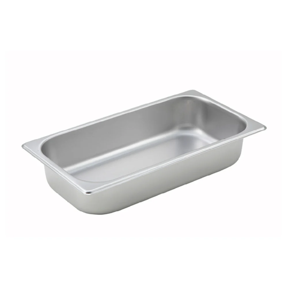 Winco SPT2 12-3/4 Inch Steam Table Pan 25 Gauge Stainless Steel with Straight Sides Winco SPT2 12-3/4 Inch Steam Table Pan 25 Gauge Stainless Steel with Straight Sides