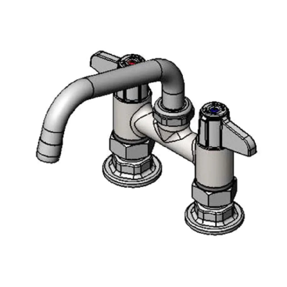 T&S Brass 5F-4DLX06 4 Inch Deck Mount Faucet with 6 Inch Swivel Nozzle T&S Brass 5F-4DLX06 4 Inch Deck Mount Faucet with 6 Inch Swivel Nozzle