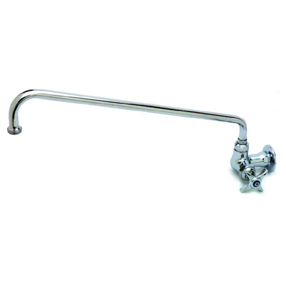 T&S Brass B-0210 Wall Mounted Faucet 18 Inch Swing Nozzle Four Arm Handle