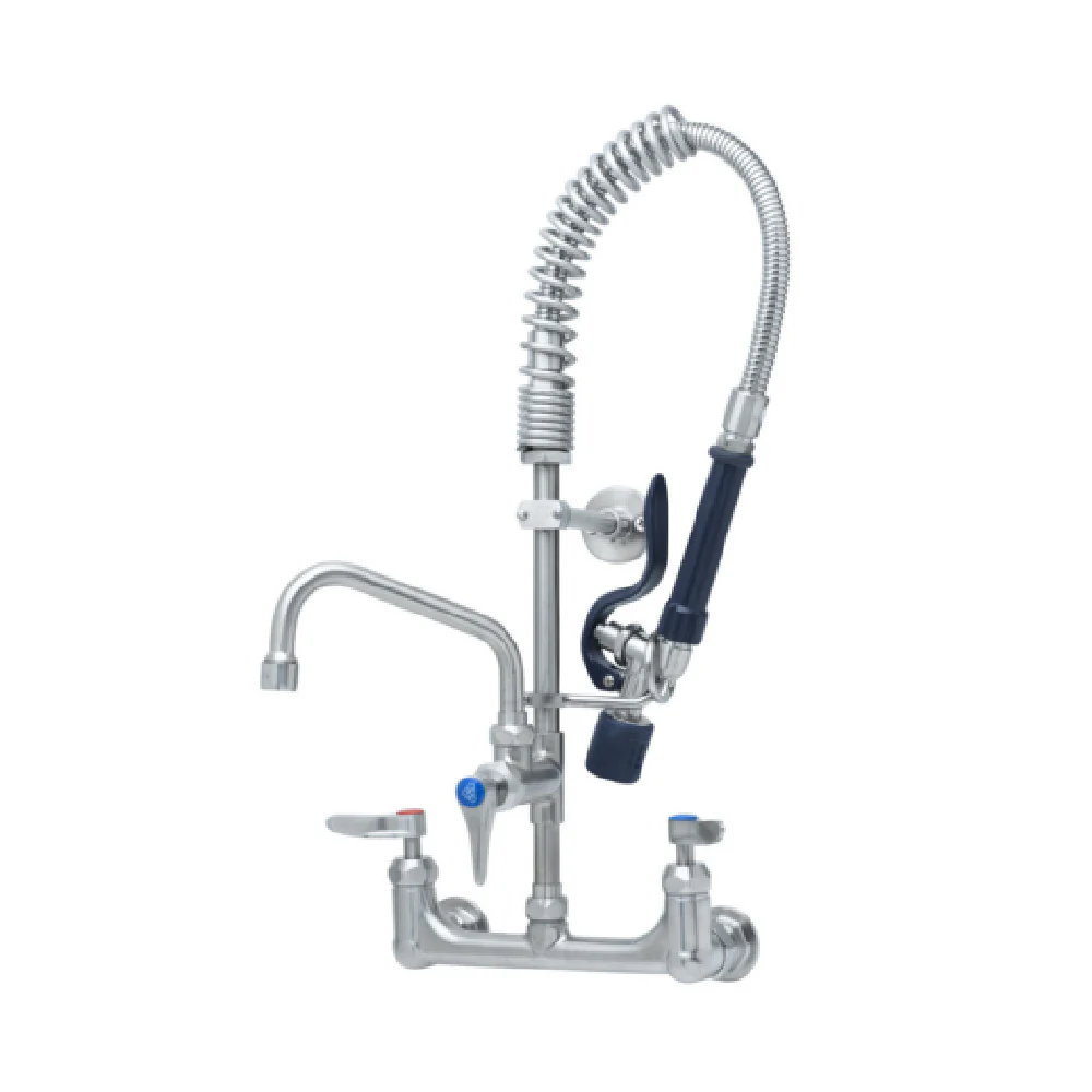 T&S Brass SMPM-8WLN-06-CR 12.63 Inch Mini Pre-Rinse Mixing Faucet with Hose
