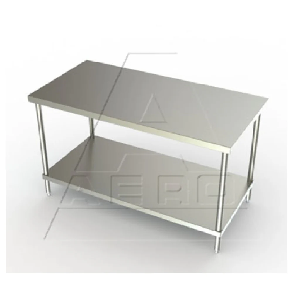 AERO Manufacturing PTS-3036 36 Inch Economy Work Table 16 Gauge Stainless Steel Top with Adjustable Undershelf
