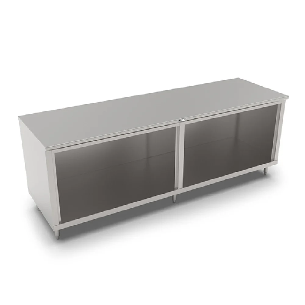 John Boos 4CO4-2496 96 Inch Open Front Cabinet Base Work Table Stainless Steel