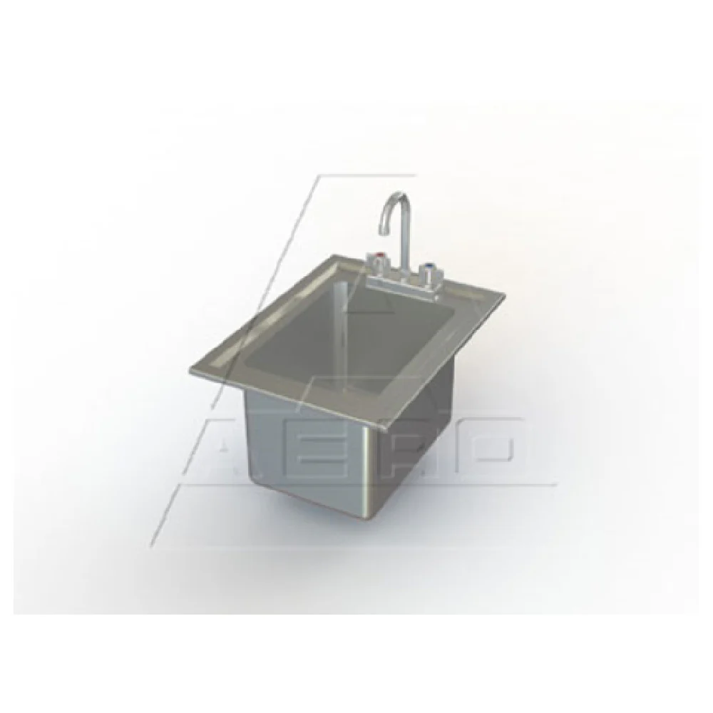 AERO Manufacturing XDIHS-10 10 Inch Drop-In Sink NSF Stainless Steel with Faucet