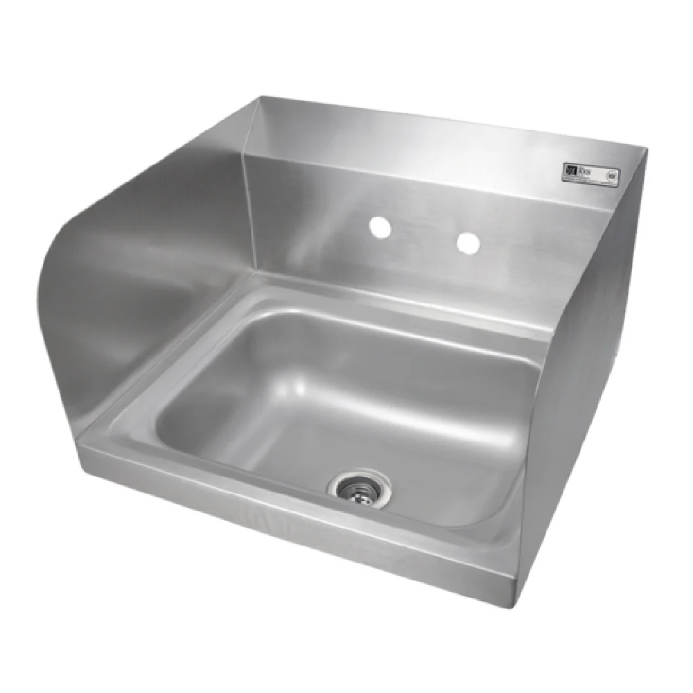 John Boos PBHS-W-1410-8OC-SSLR 14 Inch Wall Mount Hand Sink with Splash Mount John Boos PBHS-W-1410-8OC-SSLR 14 Inch Wall Mount Hand Sink with Splash Mount