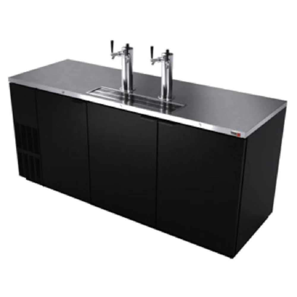Fagor Refrigeration FDD-79-N 80 Inch Draft Beer Cooler 4 Keg Capacity Black