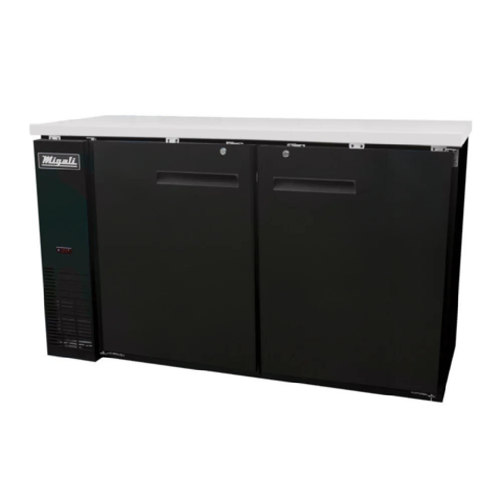 Migali Industries C-BB60-HC 60 Inch Refrigerated Back Bar Cabinet 15.8 cu ft Stainless Steel Black 2 Section Migali Industries C-BB60-HC 60 Inch Refrigerated Back Bar Cabinet 15.8 cu ft Stainless Steel Black 2 Section