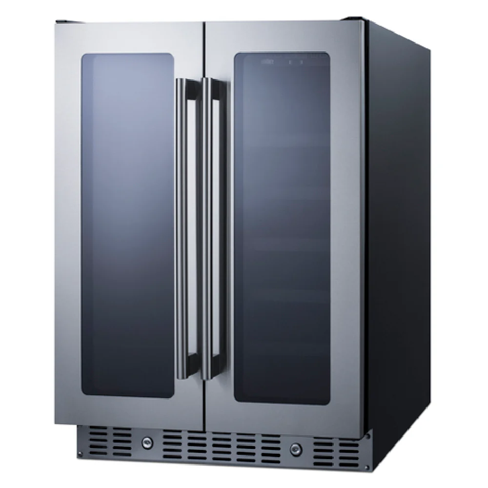 Summit ALFD24WBV 24 Inch Wine Beverage Center Built-in Freestanding Two Section Summit ALFD24WBV 24 Inch Wine Beverage Center Built-in Freestanding Two Section