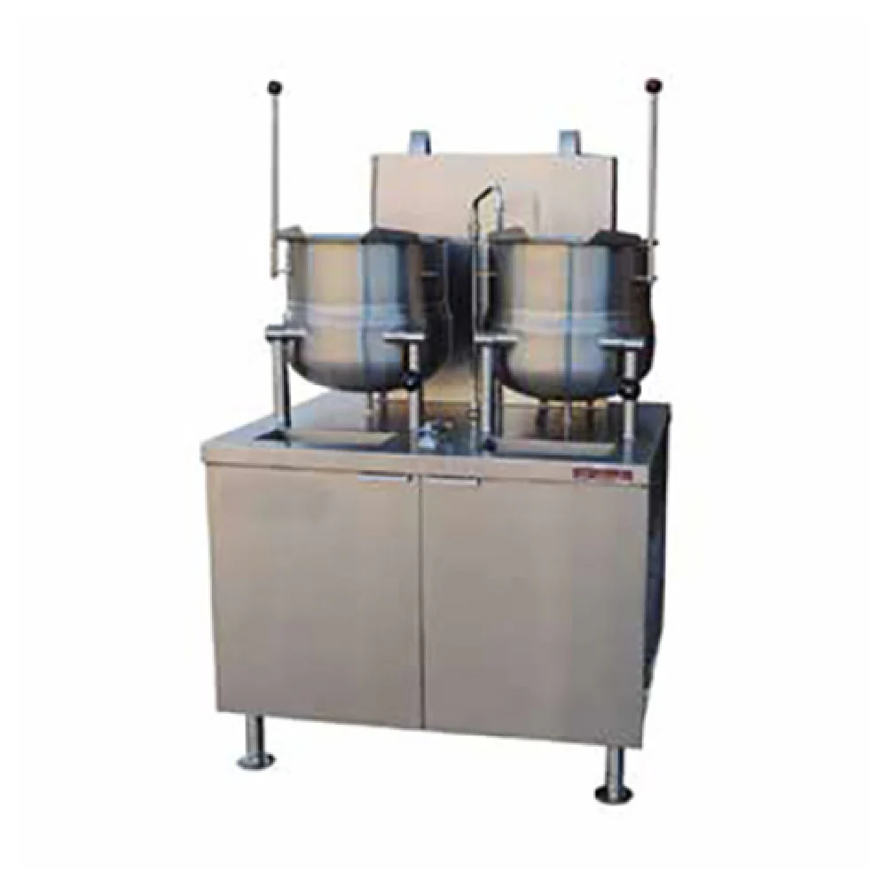 Crown Steam GMT-10-10_LP 42 Inch Kettle Cabinet Assembly with (2) 10 Gallon Gas Crown Steam GMT-10-10_LP 42 Inch Kettle Cabinet Assembly with (2) 10 Gallon Gas