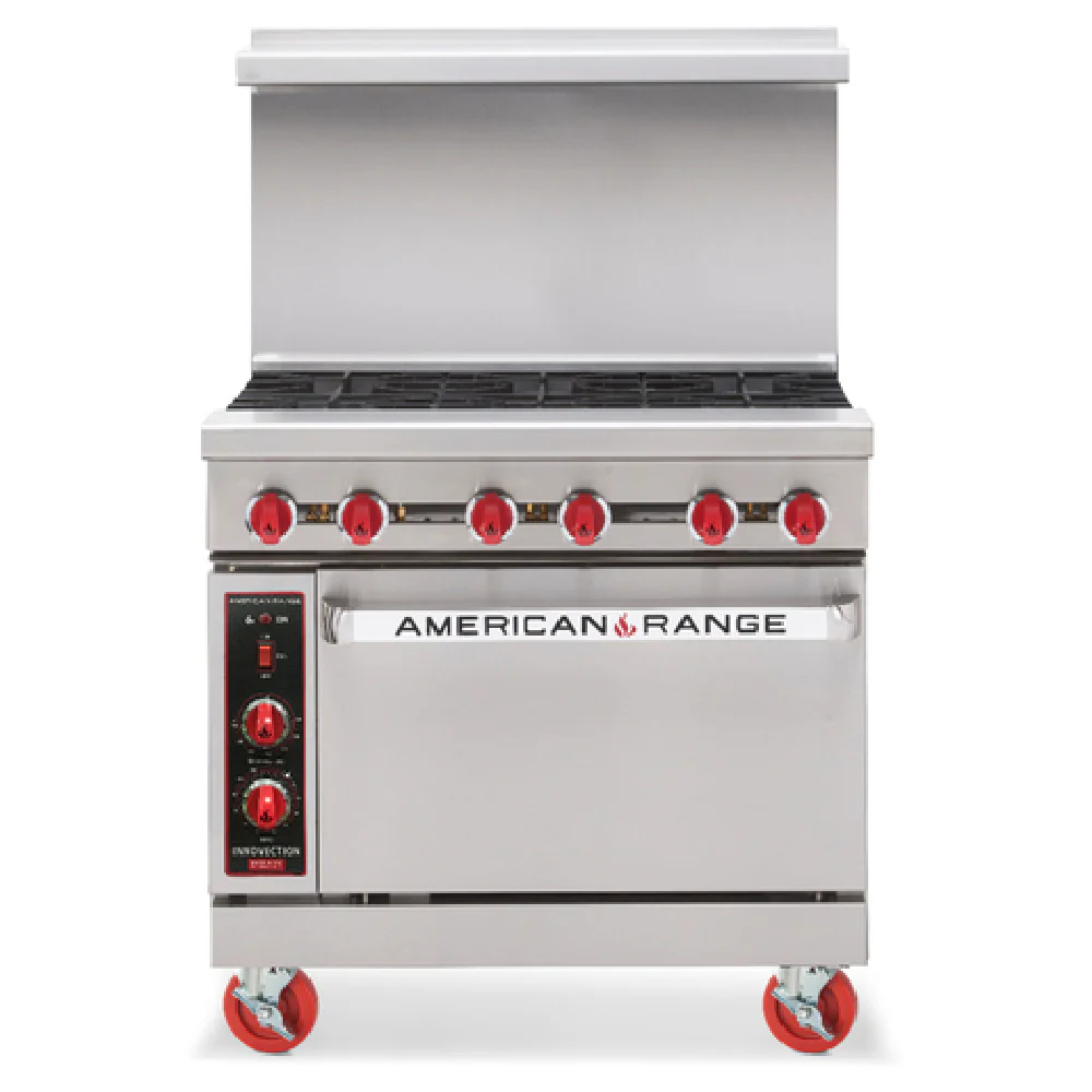 American Range AR-36-4WB 36 Inch Gas Restaurant Range with 4 Burners 128000 BTU