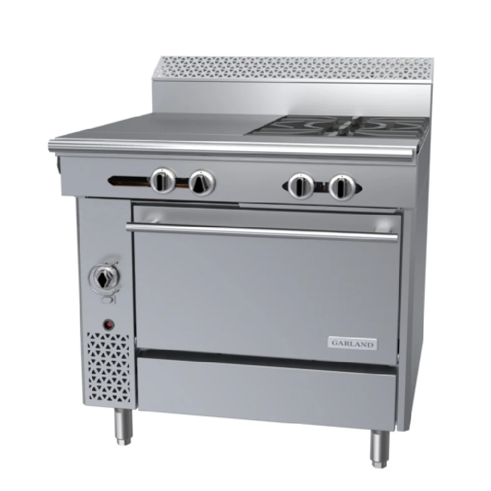 Garland C36-14C 36 Inch Heavy Duty Gas Range with Convection Oven 2 Burners 40000 BTU