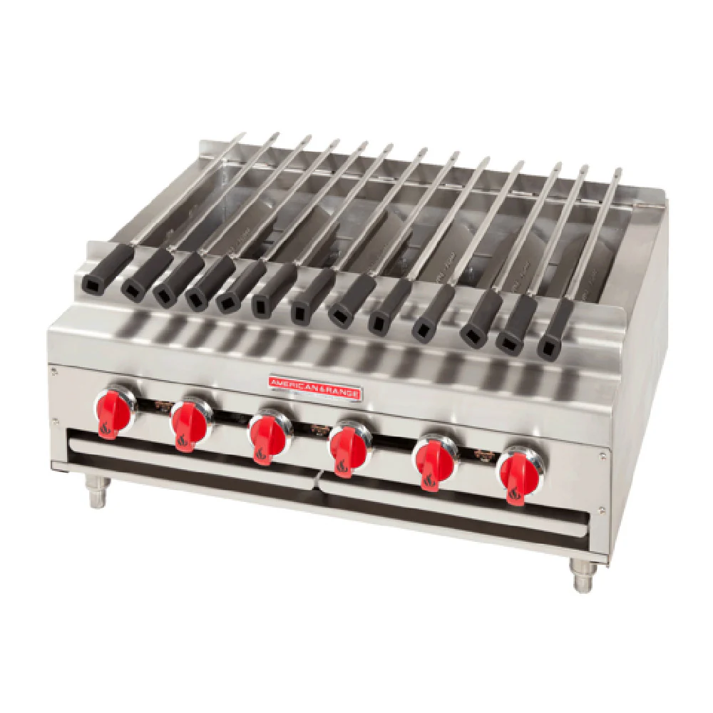 American Range ARKB-60_NAT 60 Inch Kebob Broiler Gas Stainless Steel 10 Burner 300,000 BTU American Range ARKB-60_NAT 60 Inch Kebob Broiler Gas Stainless Steel 10 Burner 300,000 BTU