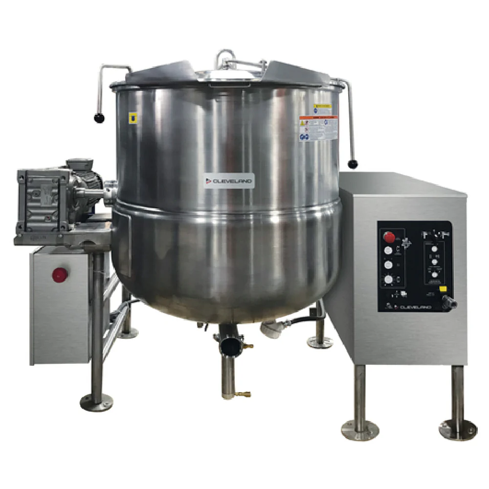 Cleveland HAMKDL100TCC 73 Inch Direct Steam Mixer Kettle with Power Tilt 100 Gallon Stainless Steel