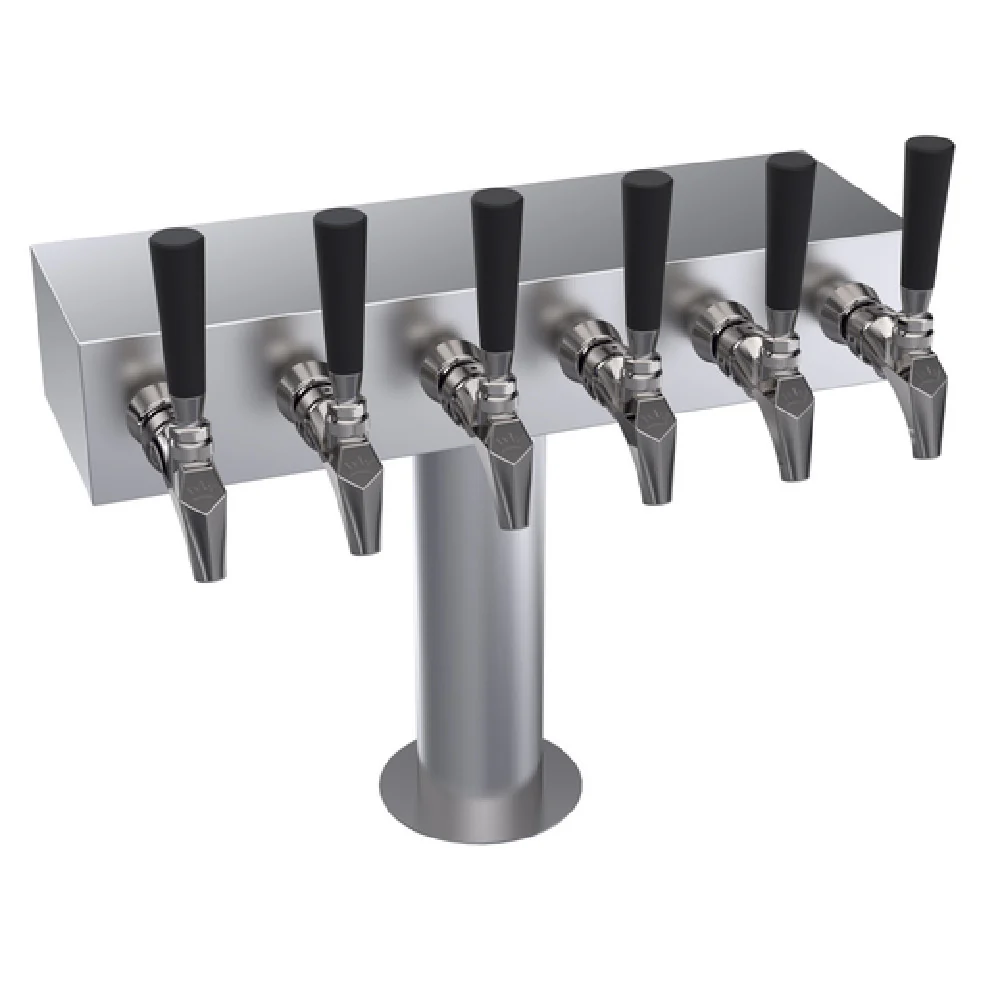 Krowne KTH-6S 18 Inch Glycol Cooled Draft Beer Dispensing Tower Stainless Steel Handles And Faucets Not Included