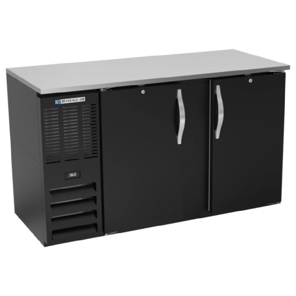 Beverage Air BBN58HC-F-B Refrigerated Food Rated Back Bar Storage Cabinet Two-section