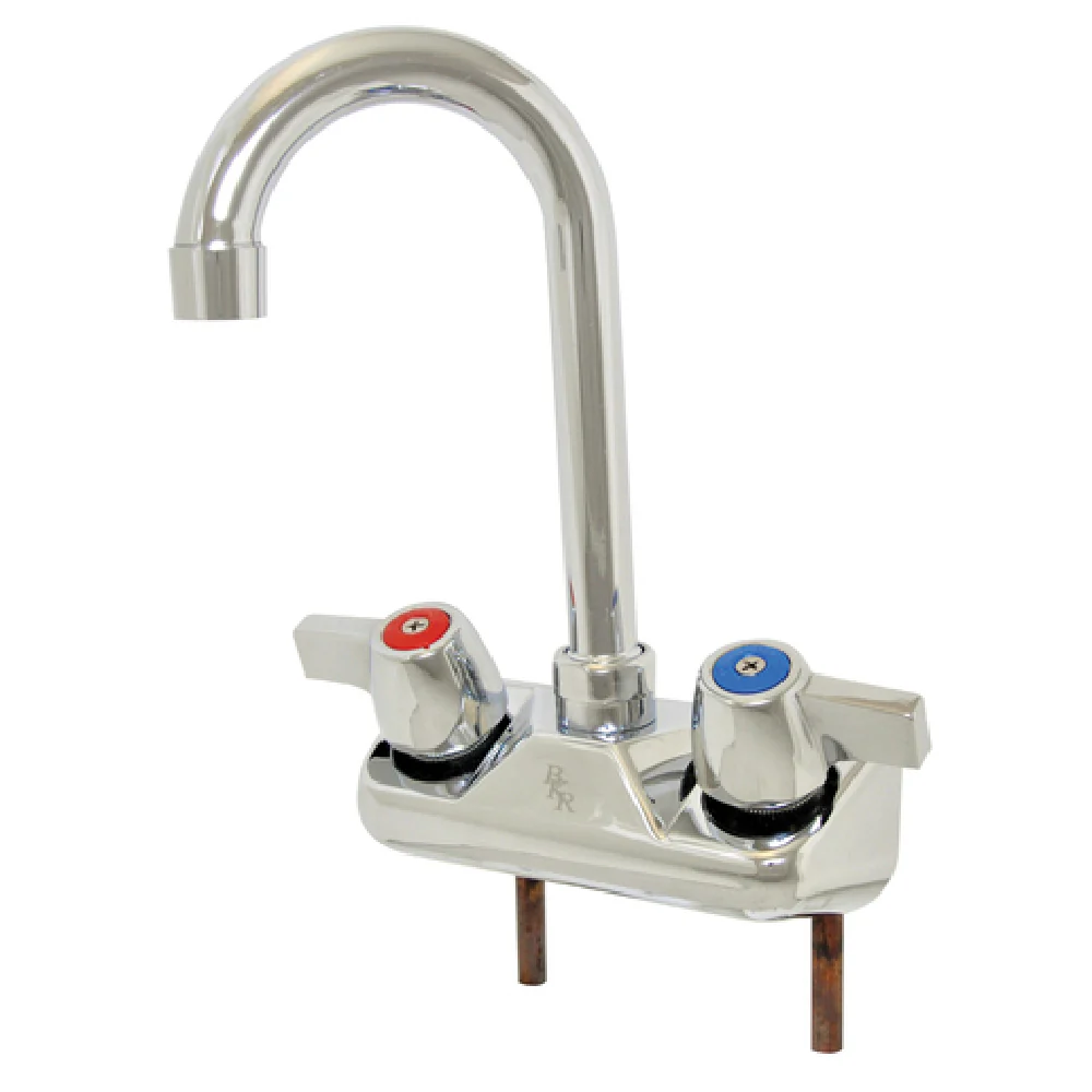 BK Resources BKF-W2-5G-G Faucet 4 Inch OC Gooseneck Lead Free Polished Nickel Chrome BK Resources BKF-W2-5G-G Faucet 4 Inch OC Gooseneck Lead Free Polished Nickel Chrome