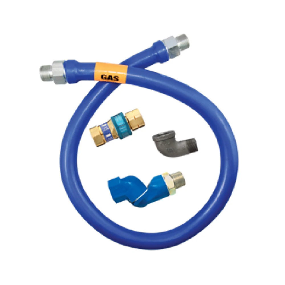 Dormont 1675BPQS60 3/4 Inch Diameter Moveable Gas Connector Hose Assembly 60 Inch Length with SnapFast QD and Swivel MAX 147000 BTU/hr Dormont 1675BPQS60 3/4 Inch Diameter Moveable Gas Connector Hose Assembly 60 Inch Length with SnapFast QD and Swivel MAX 147000 BTU/hr