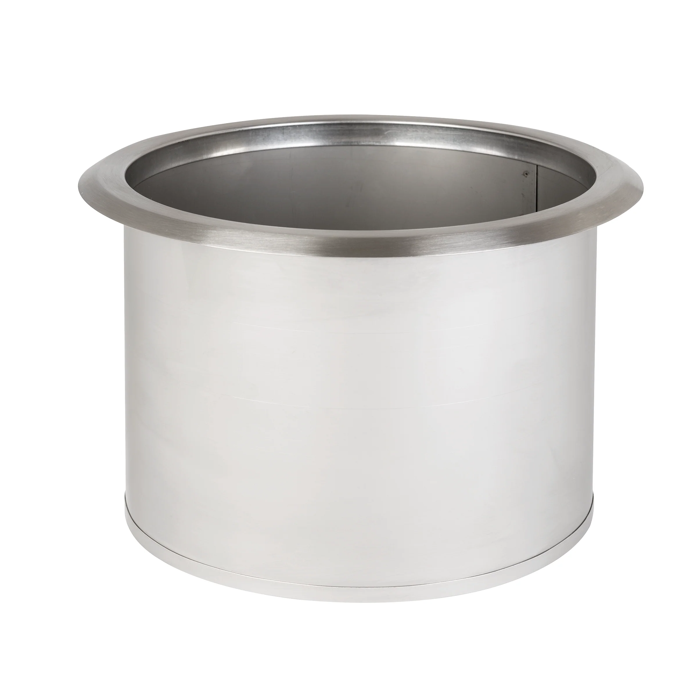Dispense Rite TCD-3-NB 9-5/8 Inch Diameter Drop-in Waste Chute Stainless Steel with Hemmed Bottom