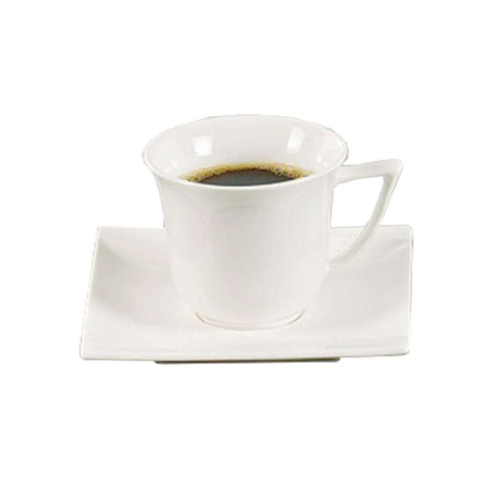 Yanco SW-001 7 Oz. Cup Round Dishwasher Microwave Safe Porcelain Bone White