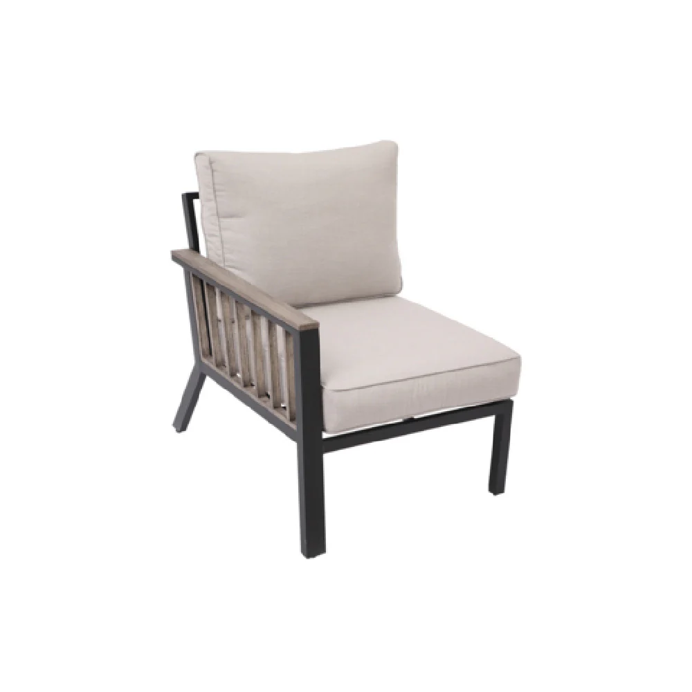 Plantation Prestige Commercial Furniture 8820500-0140433 30 Inch Telluride Right Hand Section with Matte Black Finish Barnwood Aluminum Side Slats Plantation Prestige Commercial Furniture 8820500-0140433 30 Inch Telluride Right Hand Section with Matte Black Finish Barnwood Aluminum Side Slats