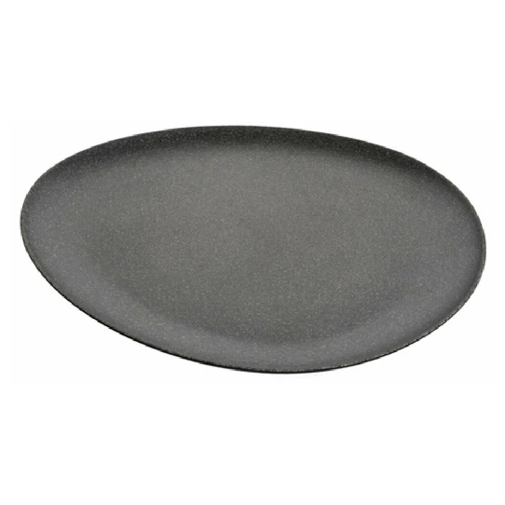 GET Enterprises RIV224 12 Inch Triangular Platter with Stone Grey and Black Melamine GET Enterprises RIV224 12 Inch Triangular Platter with Stone Grey and Black Melamine
