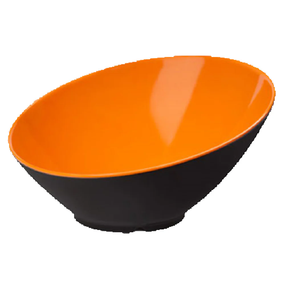 GET Enterprises B-790-OR/BK 1-9/10 Qt Cascading Bowl 12 Inch Melamine Two Tone