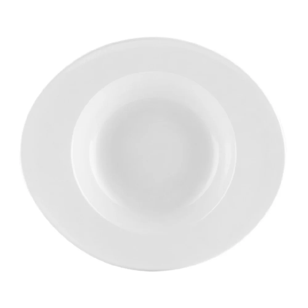 CAC China UVS-OV120 23 Oz Oval Pasta Bowl Porcelain Super White