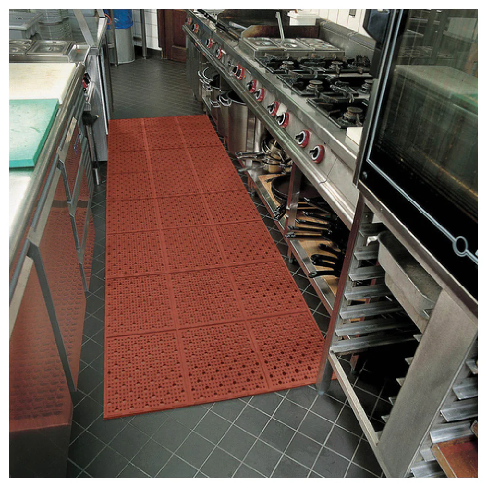 Notrax T23R0260RD 24 Inch Reversible Oil-Resistant Floor Mat Red Rubber Notrax T23R0260RD 24 Inch Reversible Oil-Resistant Floor Mat Red Rubber