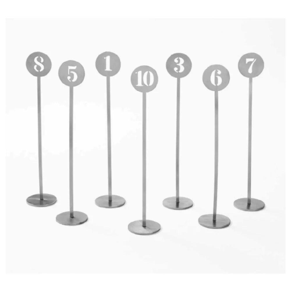 American Metalcraft NSC20 2 Inch Number Stand Set of 10 Stainless Steel