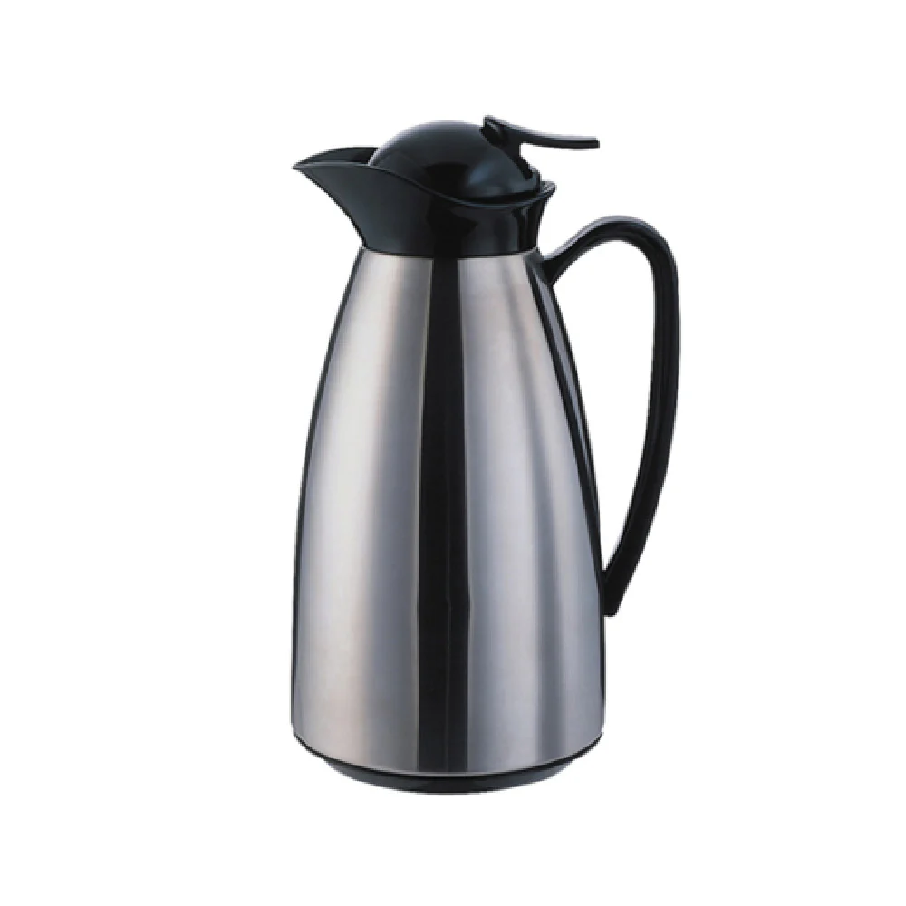 Service Ideas CJ6SS 5 Inch Stainless Steel Classy Vacuum Carafe with Glass Liner