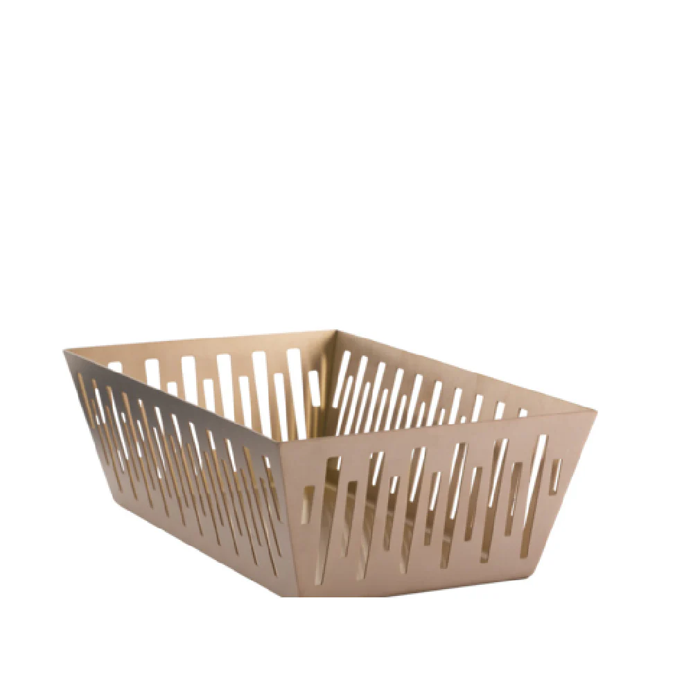 Service Ideas DB-76RG 6.25 Inch Rectangle Hand Wash Only Bread Basket Stainless Steel Brushed Finish