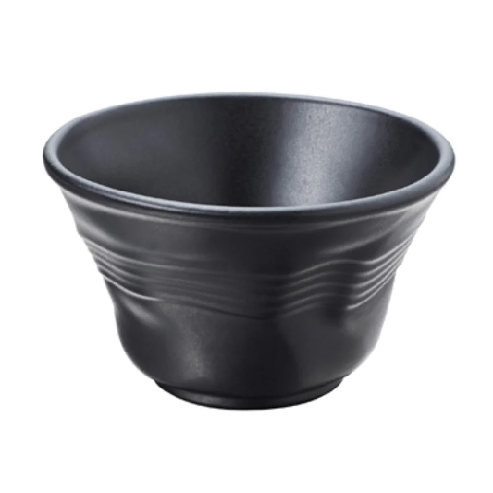 Revol 646217 8-3/4 Oz Crumpled Round Soup Bowl Porcelain Satin Black Revol 646217 8-3/4 Oz Crumpled Round Soup Bowl Porcelain Satin Black
