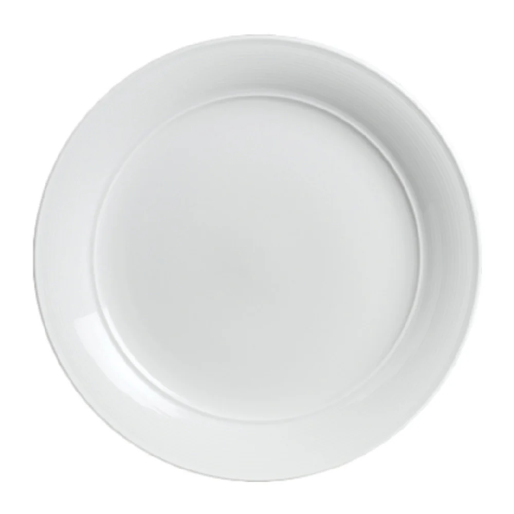 Steelite 6300P305 6.75 Inch Banquet Rim Plate Porcelain White Medium Rim