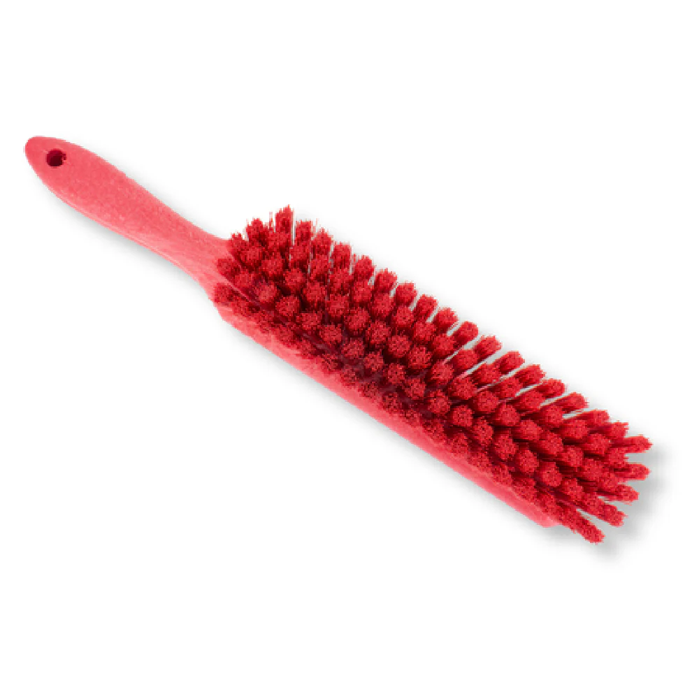 Carlisle 40480EC05 13-1/2 Inch Counter Bench Brush with Plastic Handle Red Carlisle 40480EC05 13-1/2 Inch Counter Bench Brush with Plastic Handle Red