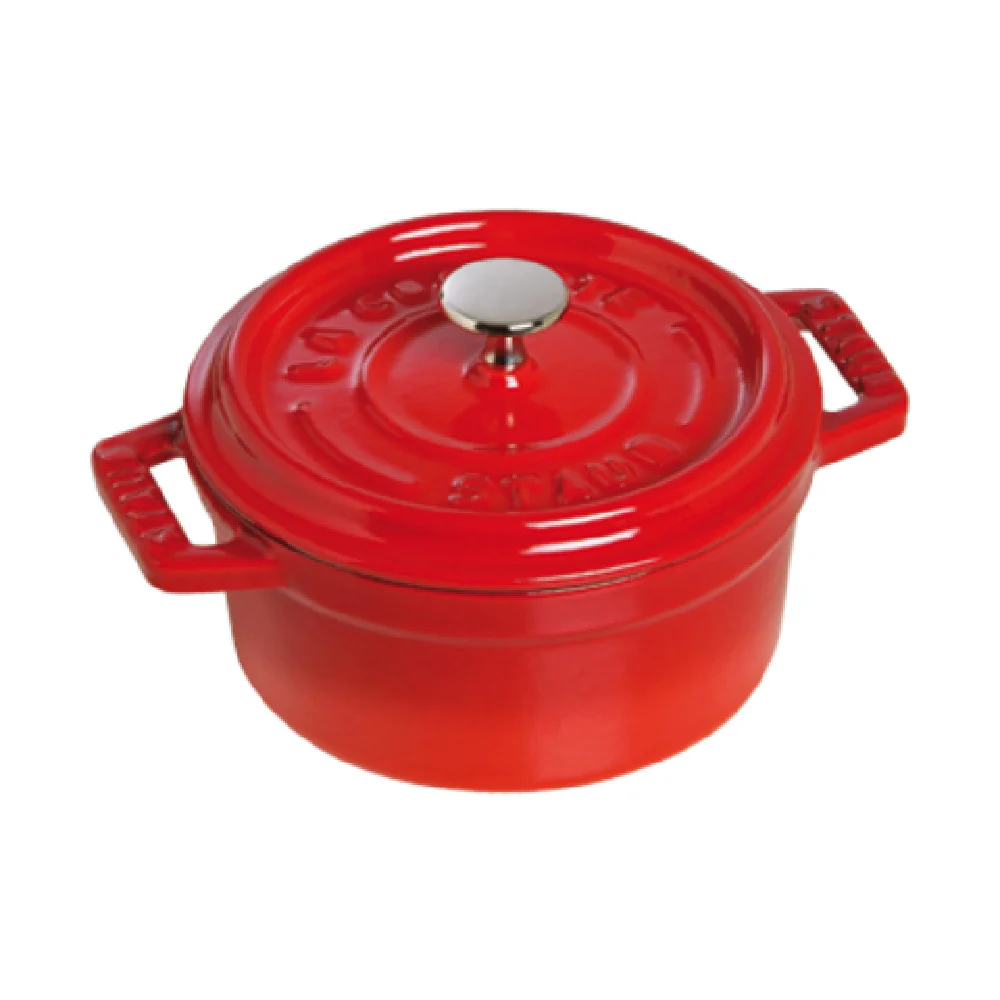 Zwilling 1101006 0.25 Qt Mini Cocotte Round with Cover Enameled Cast Iron Cherry