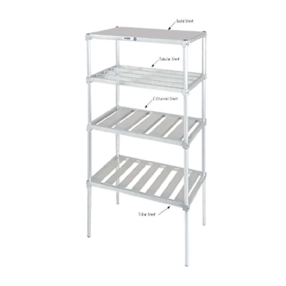 Channel TA2448 48 Inch Adjustable Tubular Shelving Aluminum Construction Channel TA2448 48 Inch Adjustable Tubular Shelving Aluminum Construction