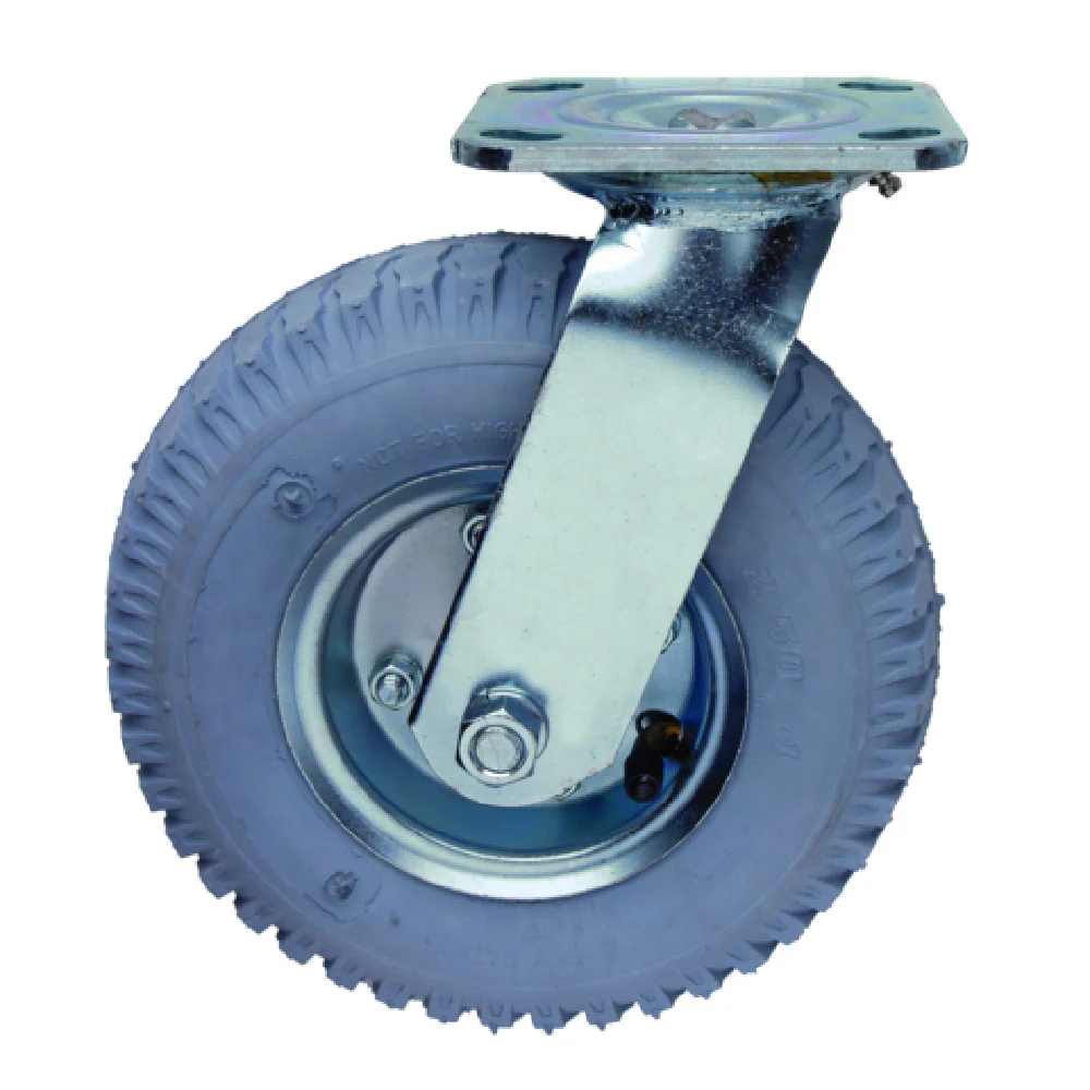 Quantum PT-NS 8 Inch Swivel Pneumatic Caster Stainless Steel Wheel Quantum PT-NS 8 Inch Swivel Pneumatic Caster Stainless Steel Wheel