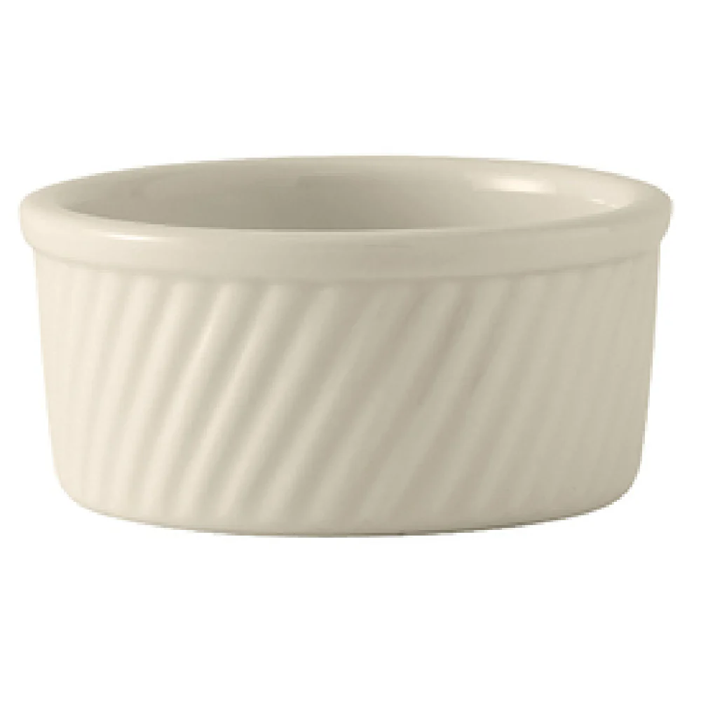 Tuxton BEX-0804 8 Oz Soufflé Bowl Ceramic Round Swirl White Eggshel 12 Packs Tuxton BEX-0804 8 Oz Soufflé Bowl Ceramic Round Swirl White Eggshel 12 Packs