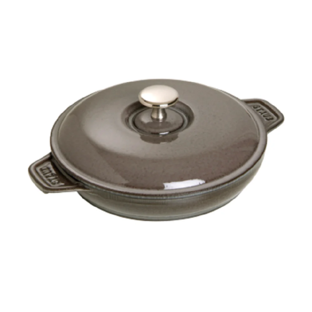 Zwilling 1332018 0.75 Qt Round Cast Iron Baking Dish with Lid Graphite Grey
