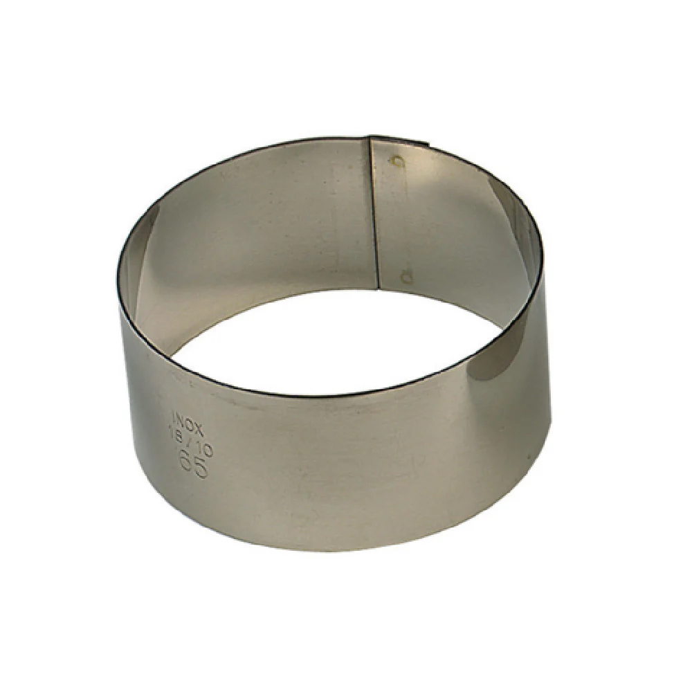 Louis Tellier 866060 3.14 Inch Diameter Round Pastry Ring Stainless Steel