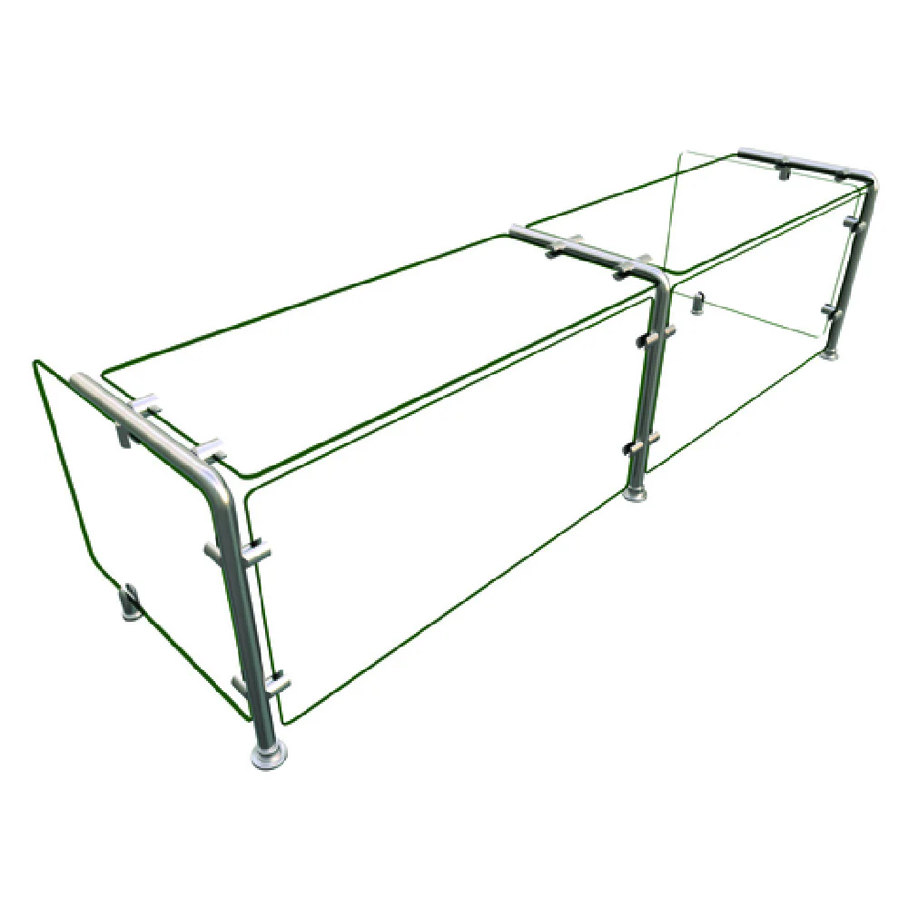 Hatco EP11-06018 60 Inch Flav-R-Shield Full Service Sneeze Guard Glass Stainless Steel