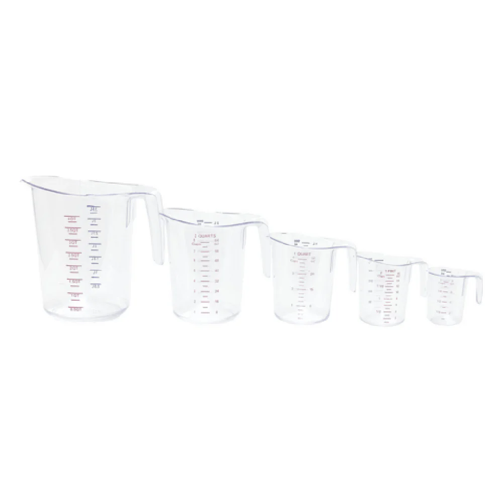 CAC China MCBK-5SET 1 Qt to 4 Qt Measuring Cup Set 5-piece Plastic NSF