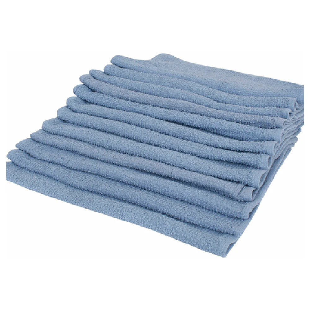 John Ritzenthaler Company HBMRBL 16 Inch Blue Bar Mop Towel 32 Oz with Ribbed Terry