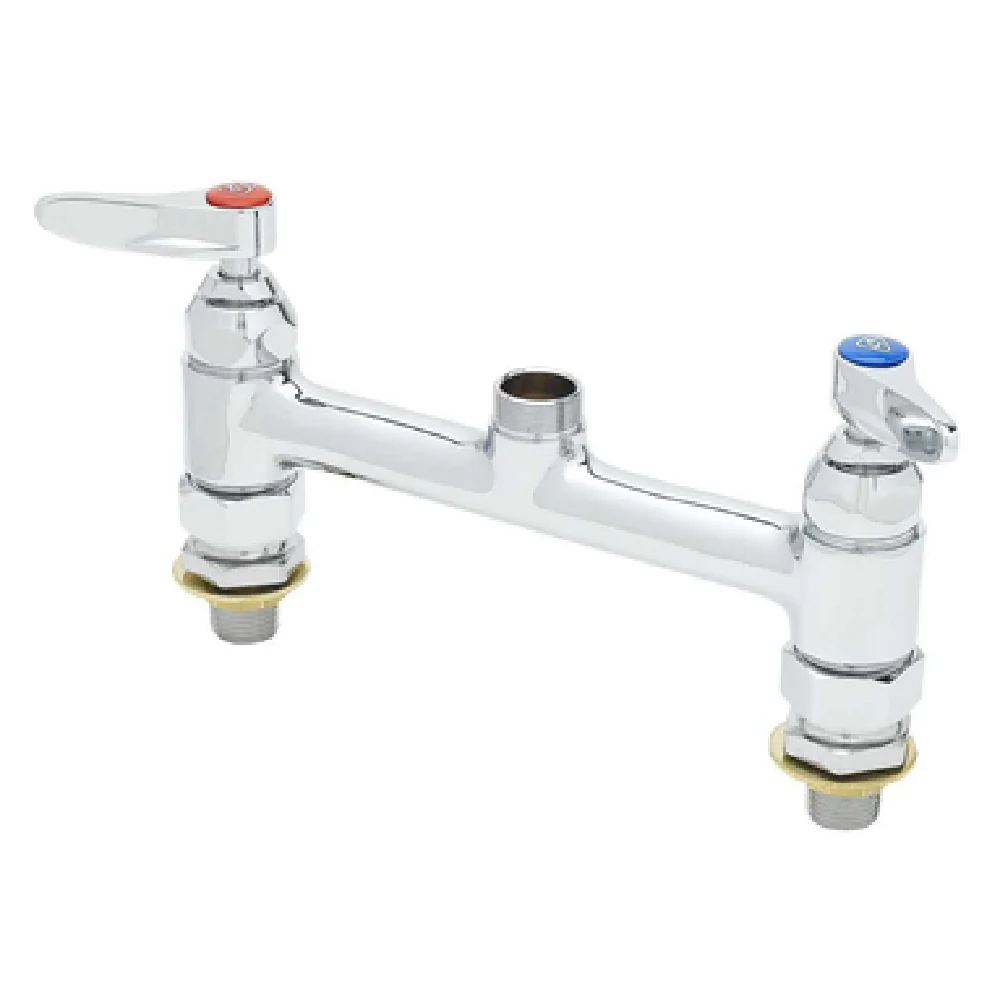 T&S Brass B-0220-LNCCM 8 Inch Pantry Double Swivel Base Faucet with Eterna Cartridges
