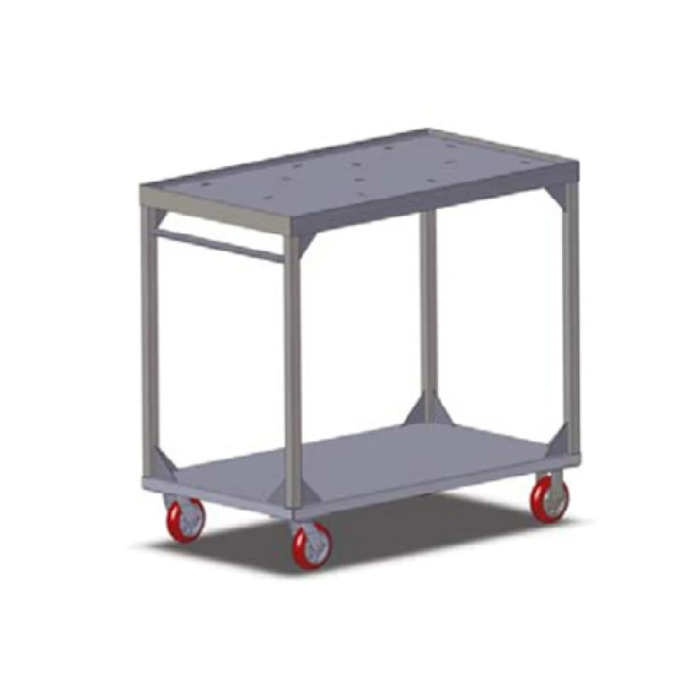 Carter Hoffmann TT136 14 Inch Two Shelf Stacking Cart for 136 Trays with Straps Carter Hoffmann TT136 14 Inch Two Shelf Stacking Cart for 136 Trays with Straps